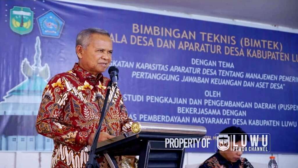 Buka Pelatihan Peningkatan Kapasitas Kepala Desa dan Aparatur, Bupati Luwu: Kades Ujung Tombak Pelayanan Dasar