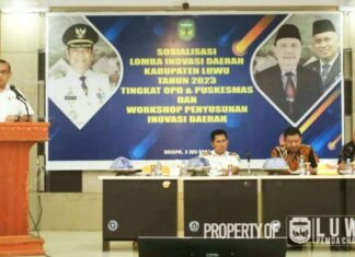 Asisten I Pemkab Luwu Buka Sosialisasi Lomba Inovasi Daerah Tingkat Organisasi Perangkat Daerah