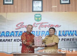 Serah terima jabatan bupati luwu