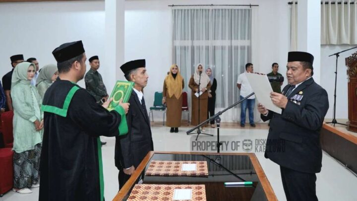 Pj Bupati Luwu Lantik Direktur Perumda Air Minum Tirta Latimojong