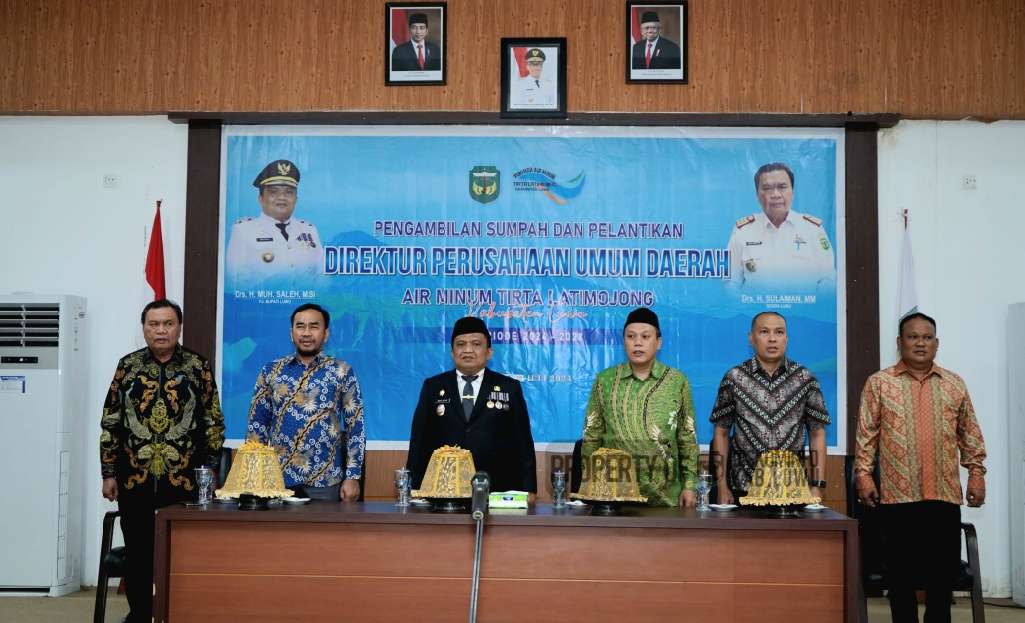 Pj Bupati Luwu Lantik Direktur Perumda Air Minum Tirta Latimojong