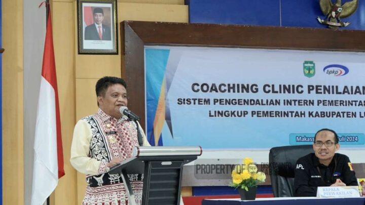 Pj Bupati Luwu Muh. Saleh Buka Coching Clinic Penilaian Mandiri SPIP Terintegrasi